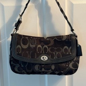 Coach vintage black and gray handbag. 12” x8”